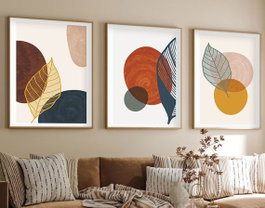 Wallity Huhu209 Pintura Decorativa en MDF Enmarcada (3 piezas) Multicolor 35 x 50 cm